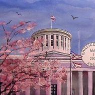 painting of the Capitol building in Columbus Ohio