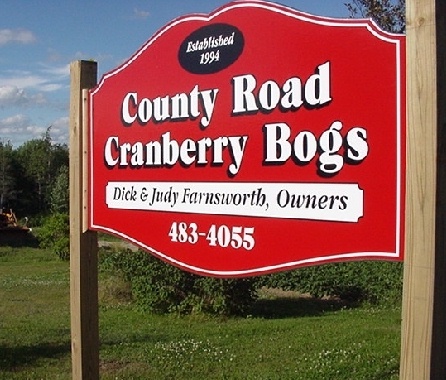 Photo of County Road Cranberries sign